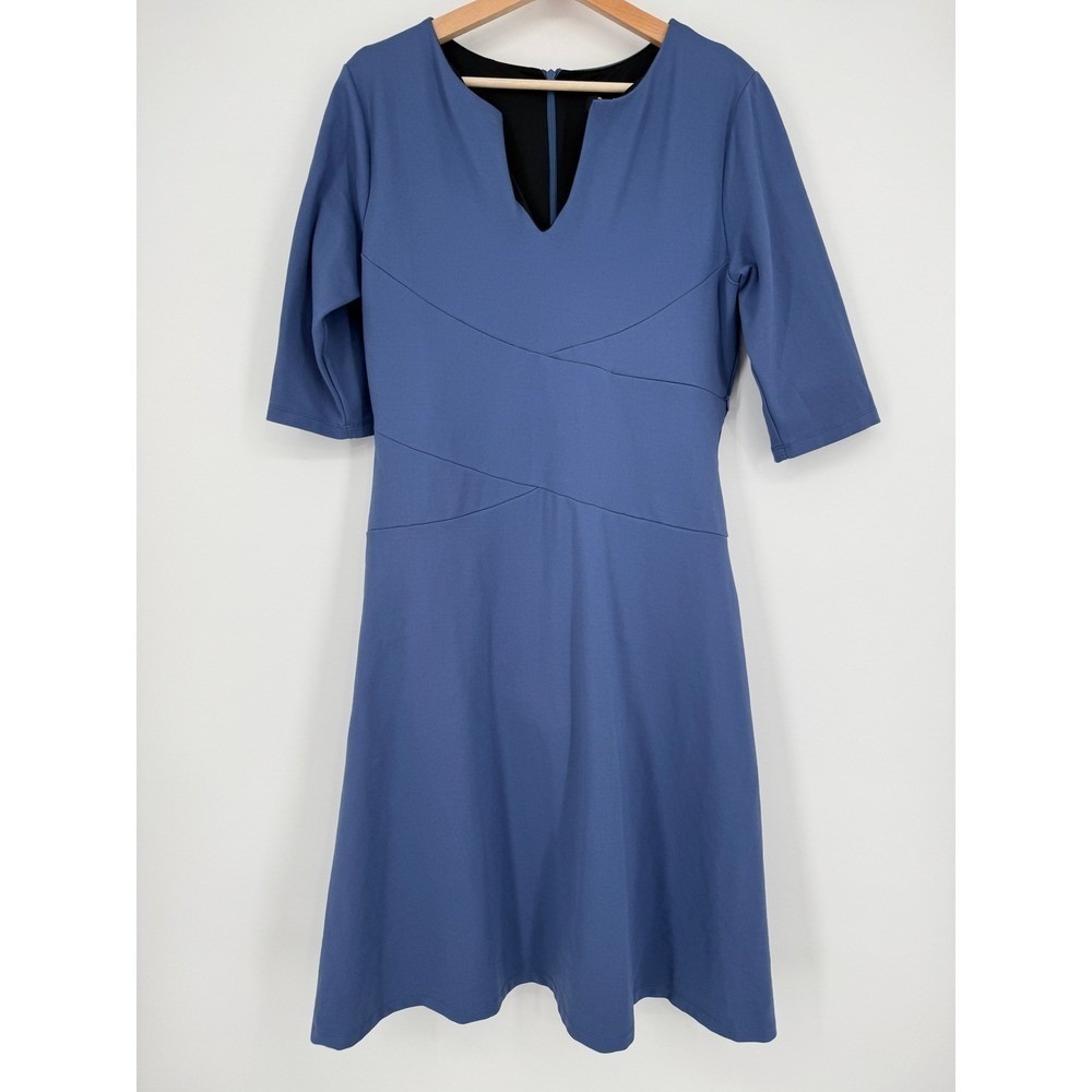 Betabrand Shapeline A+ Compression Travel Dress Blue Size XL